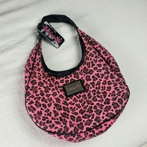 Betsy Johnson, Quilted Leopard Print Betseyville Rounded Hobo Bag, Hot Pink